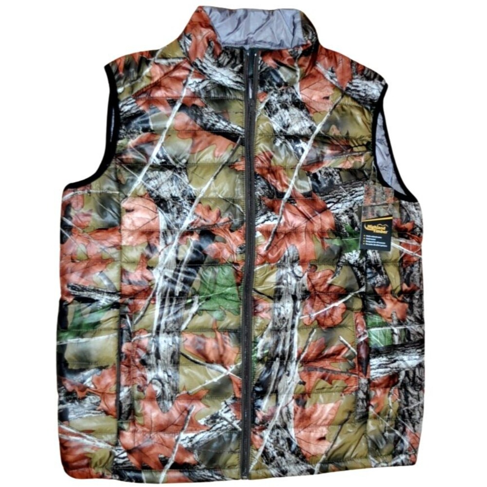 Trail Crest Highland Timber Puffer Camo Hunter Vest  Size Medium NWT Multi-Color